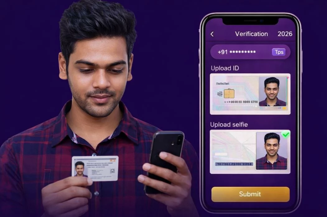 Man using a smartphone with the N8 Casino app interface displayed on screen, showing games and mobile app features for 2026